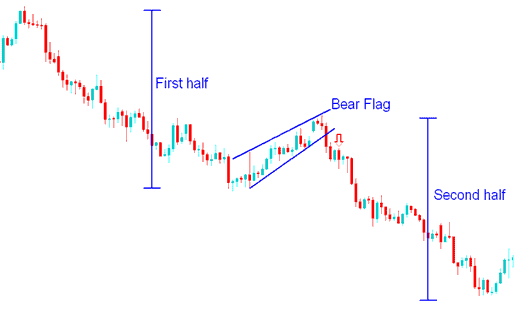 Bitcoin Trading Bear Flag Continuation Chart Trading Setup - Bear Flag Bitcoin Chart Pattern - BTCUSD Continuation Chart Trading Setups - Trading Continuation Chart Analysis Examples Explained