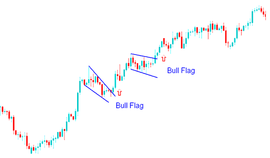 Bitcoin Bull Flag Continuation Pattern - Bull Flag Bitcoin Chart Setups - BTCUSD Continuation Patterns