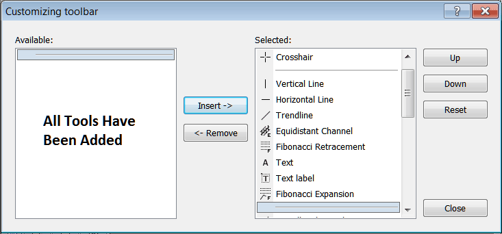 Customize and Adding All Tools to the Line Studies Toolbar on MetaTrader 4 - MT4 Crypto Line Studies Toolbar Menu PDF