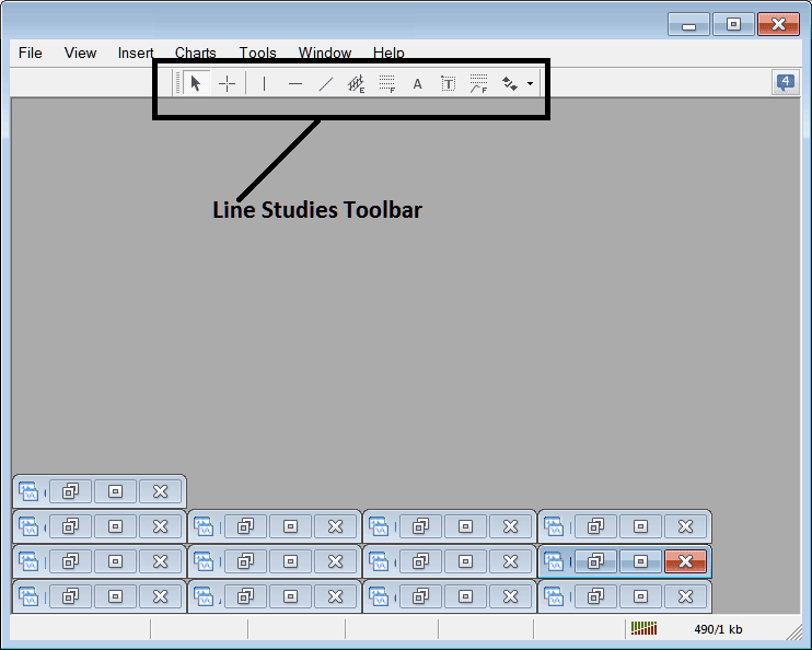 Line Studies Toolbar Menu in MT4 - MT4 BTCUSD Line Studies Toolbar Menu Tutorial Explained - MT4 Toolbar Menu PDF
