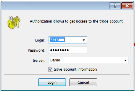 MT4 Bitcoin Trading Platform Login Username and Password as Shown Below - MetaTrader BTC USD Platform Account Login