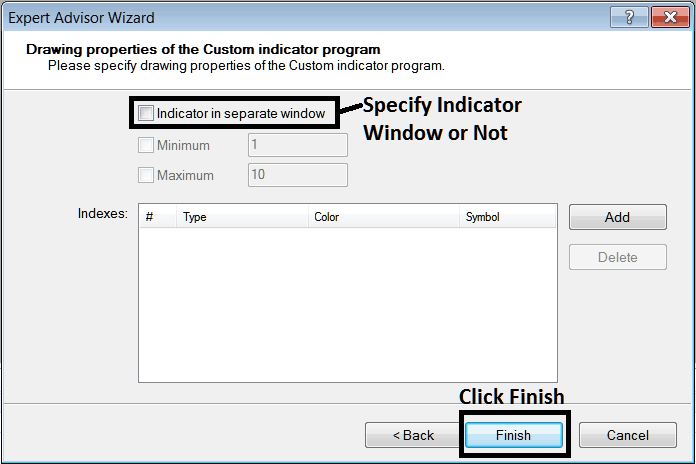 Cryptocurrency Custom Indicator Properties Setting - Adding Custom Crypto Indicators