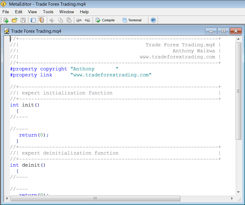 MetaEditor Programming for EA on MetaTrader 4 - MetaTrader 4 BTCUSD Crypto Trading Platform MetaEditor - How Do I Add BTCUSD Crypto Trading Expert Advisors in MetaTrader 4?