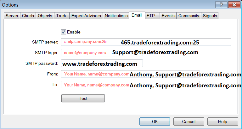 How to Setup Email Alerts Settings in MT4 - MT4 Bitcoin Platform Tutorial Platform